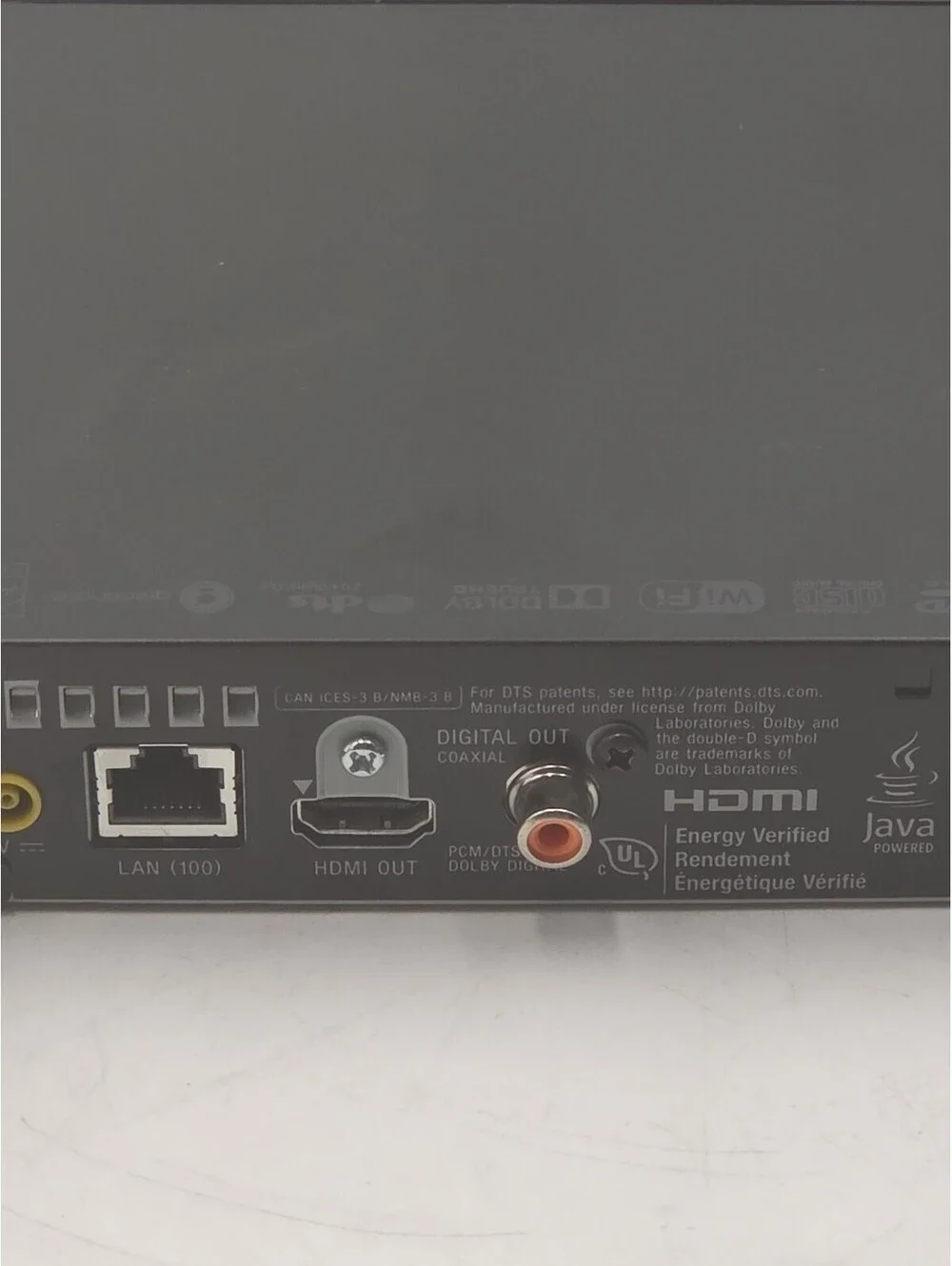 Sony BDP-S5500 3D Blu-ray DVD Player Built-In WiFi w/ Power Adapter No Remote